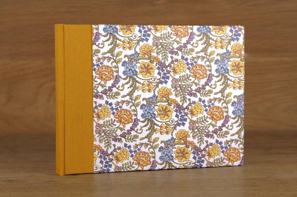 Extraordinary photo album "Otti", flowers yellow and blue, handmade in Germany